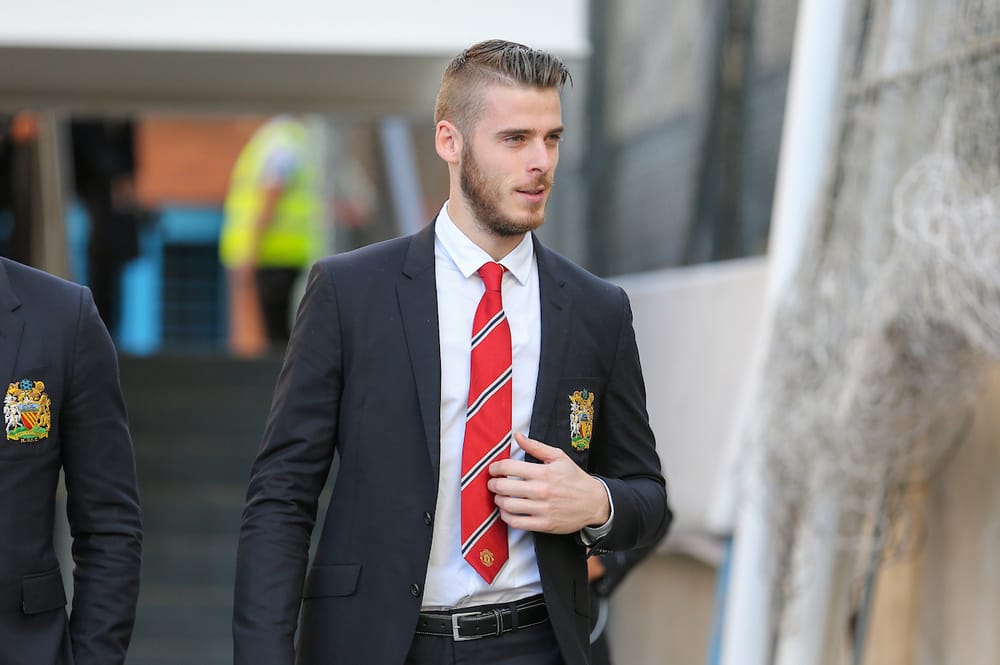 David De Gea of Manchester United before the Barclays Premier League match between Crystal Palace and Manchester United at Selhurst Park, London, England on 31 October 2015. Photo by Ellie Hoad.