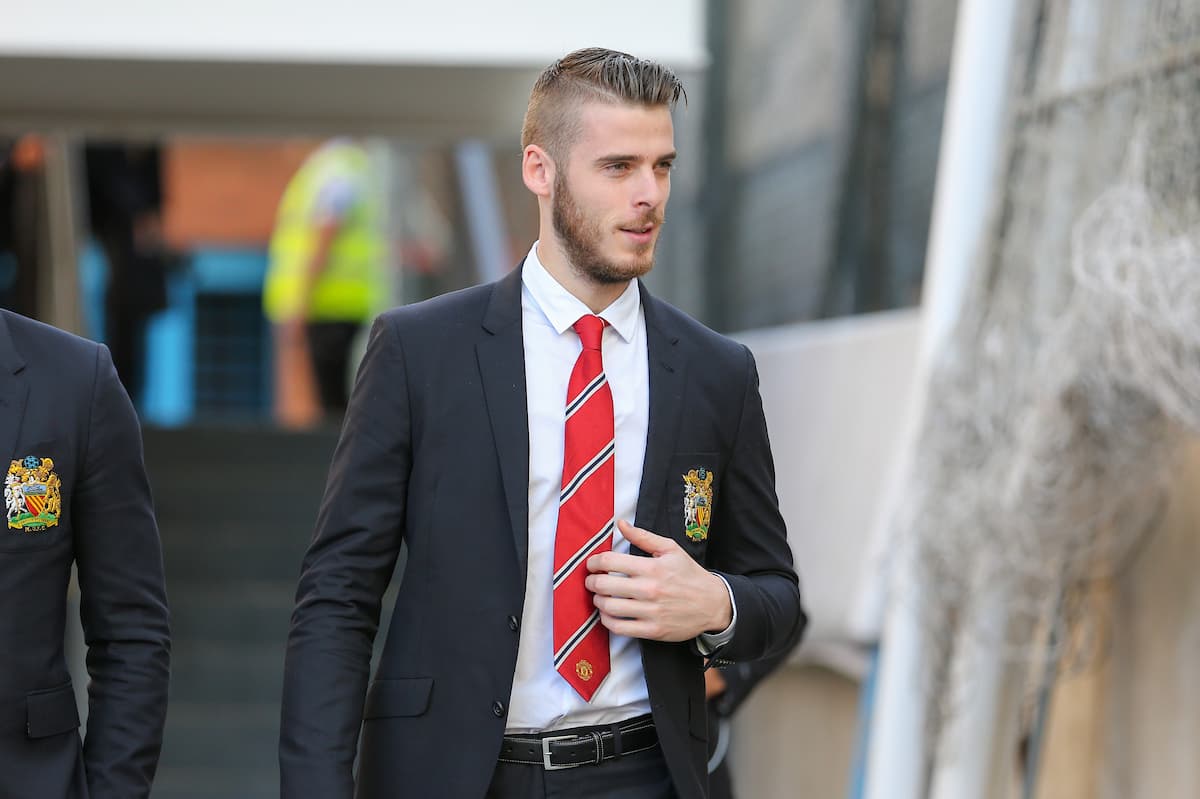 David De Gea of Manchester United before the Barclays Premier League match between Crystal Palace and Manchester United at Selhurst Park, London, England on 31 October 2015. Photo by Ellie Hoad.